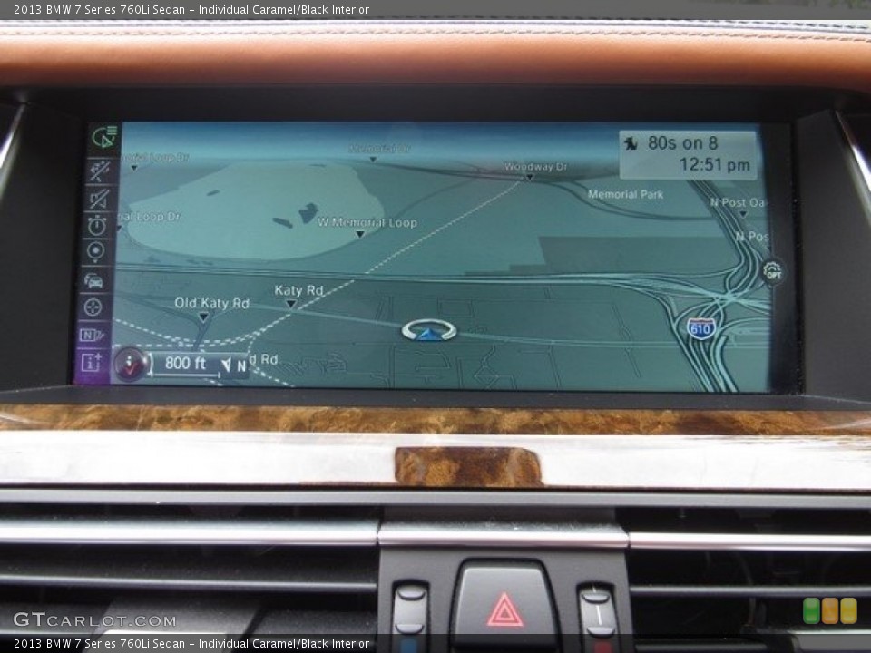 Individual Caramel/Black Interior Navigation for the 2013 BMW 7 Series 760Li Sedan #125955498