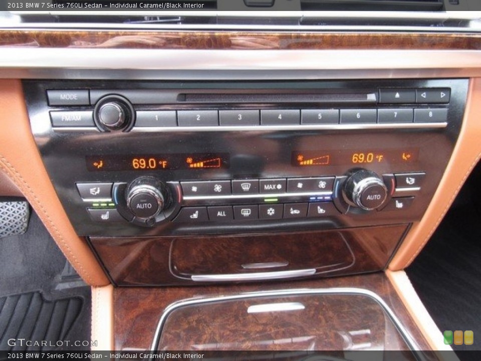Individual Caramel/Black Interior Controls for the 2013 BMW 7 Series 760Li Sedan #125955513