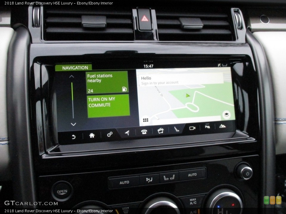 Ebony/Ebony Interior Navigation for the 2018 Land Rover Discovery HSE Luxury #125959071