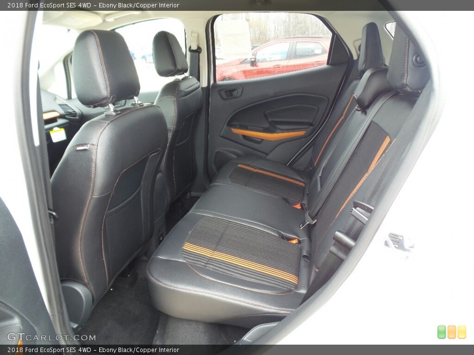 Ebony Black/Copper Interior Rear Seat for the 2018 Ford EcoSport SES 4WD #125962052