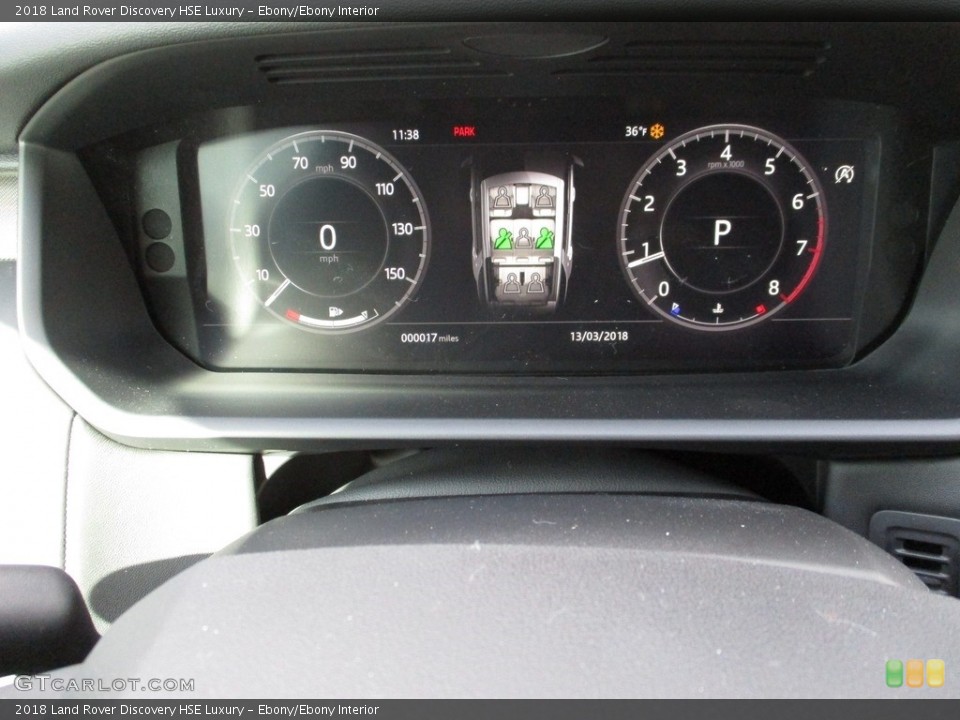 Ebony/Ebony Interior Gauges for the 2018 Land Rover Discovery HSE Luxury #125980854