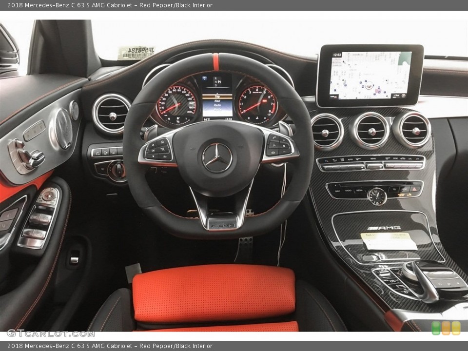 Red Pepper/Black Interior Dashboard for the 2018 Mercedes-Benz C 63 S AMG Cabriolet #125983767