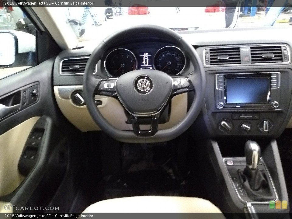 Cornsilk Beige Interior Dashboard for the 2018 Volkswagen Jetta SE #125987400