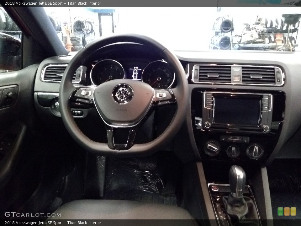 Titan Black Interior Dashboard for the 2018 Volkswagen Jetta SE Sport #125987865