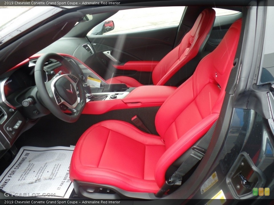 Adrenaline Red Interior Front Seat for the 2019 Chevrolet Corvette Grand Sport Coupe #126022394