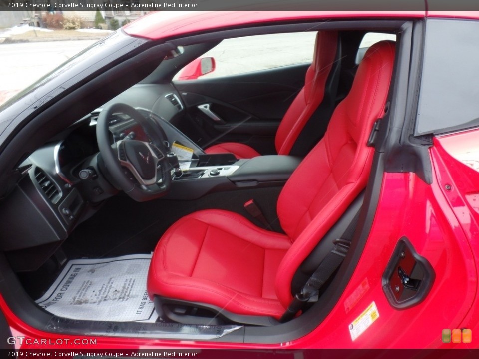 Adrenaline Red Interior Front Seat for the 2019 Chevrolet Corvette Stingray Coupe #126023132