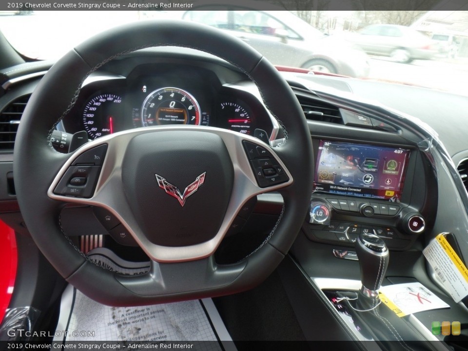 Adrenaline Red Interior Steering Wheel for the 2019 Chevrolet Corvette Stingray Coupe #126023201