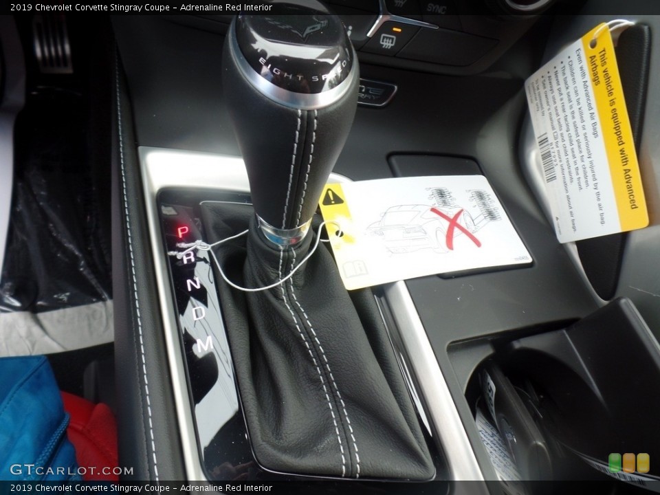Adrenaline Red Interior Transmission for the 2019 Chevrolet Corvette Stingray Coupe #126023414