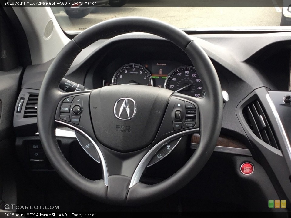 Ebony Interior Steering Wheel for the 2018 Acura MDX Advance SH-AWD #126031049