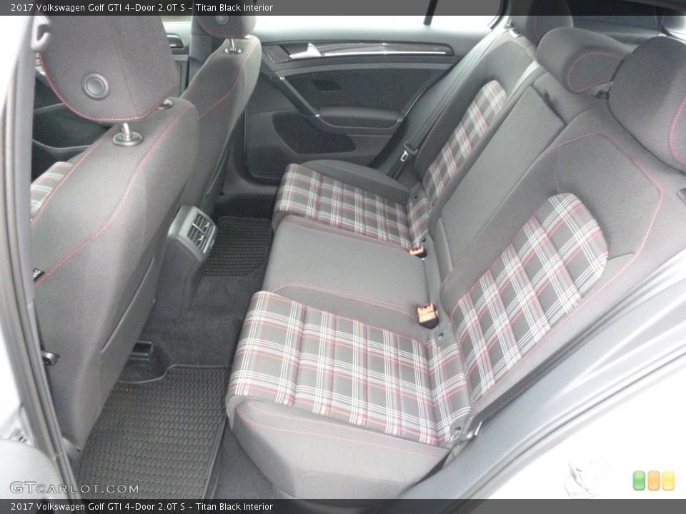 Titan Black Interior Rear Seat for the 2017 Volkswagen Golf GTI 4-Door 2.0T S #126031256
