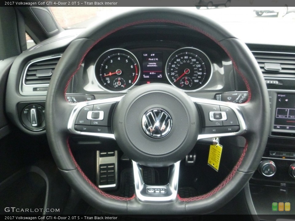 Titan Black Interior Steering Wheel for the 2017 Volkswagen Golf GTI 4-Door 2.0T S #126031652