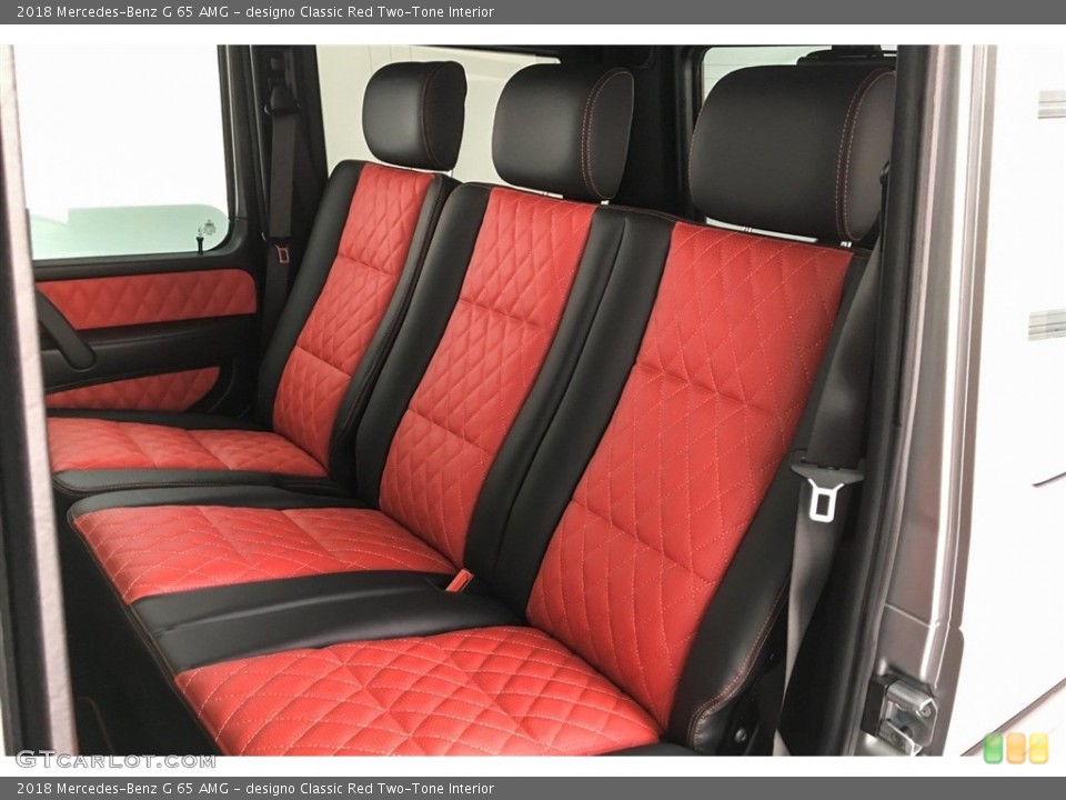 designo Classic Red Two-Tone Interior Rear Seat for the 2018 Mercedes-Benz G 65 AMG #126034577