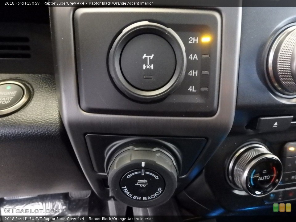 Raptor Black/Orange Accent Interior Controls for the 2018 Ford F150 SVT Raptor SuperCrew 4x4 #126042191