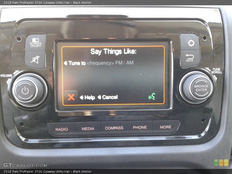 Black Interior Controls for the 2018 Ram ProMaster 3500 Cutaway Utility Van #126042353