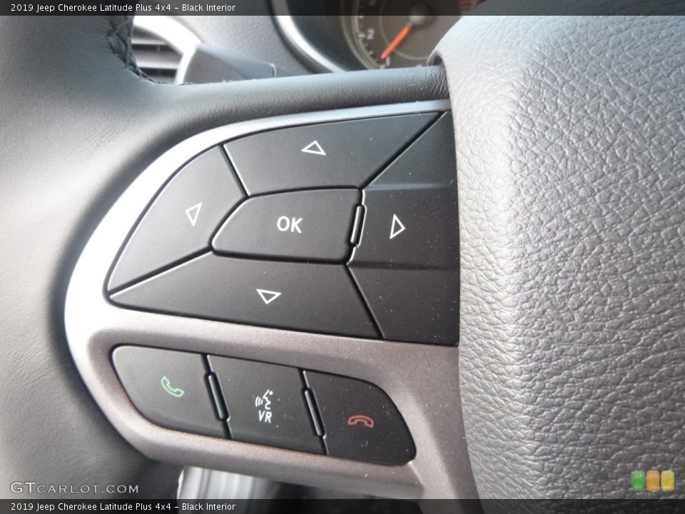 Black Interior Controls for the 2019 Jeep Cherokee Latitude Plus 4x4 #126052031