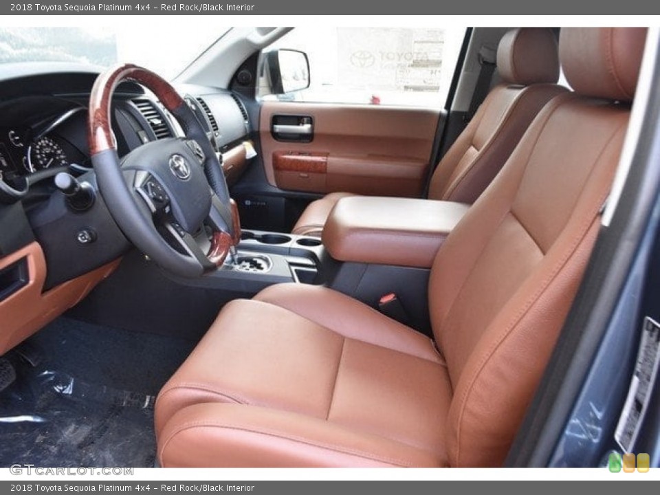 Red Rock/Black Interior Front Seat for the 2018 Toyota Sequoia Platinum 4x4 #126055517