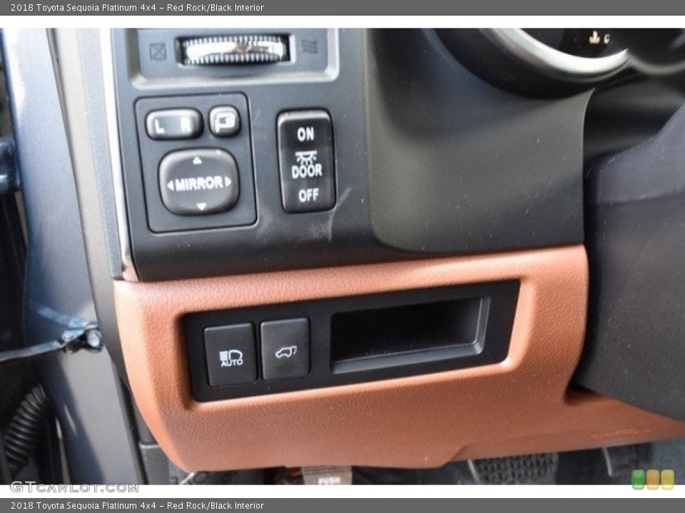 Red Rock/Black Interior Controls for the 2018 Toyota Sequoia Platinum 4x4 #126055673