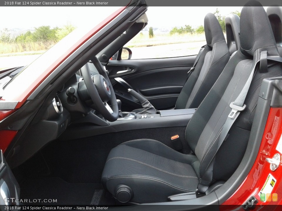Nero Black Interior Front Seat for the 2018 Fiat 124 Spider Classica Roadster #126073031