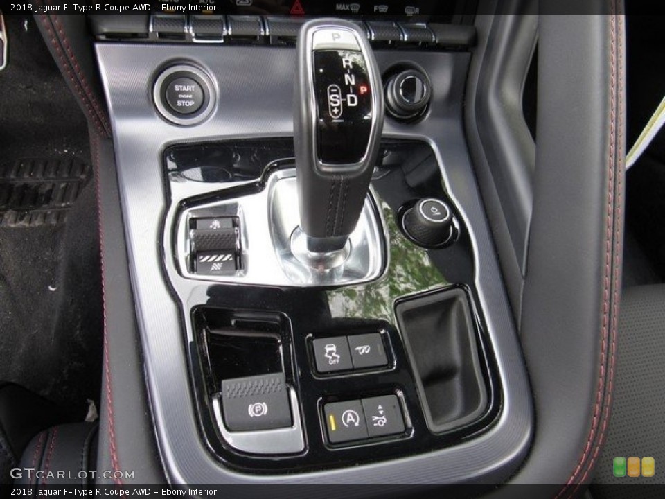 Ebony Interior Transmission for the 2018 Jaguar F-Type R Coupe AWD #126076345
