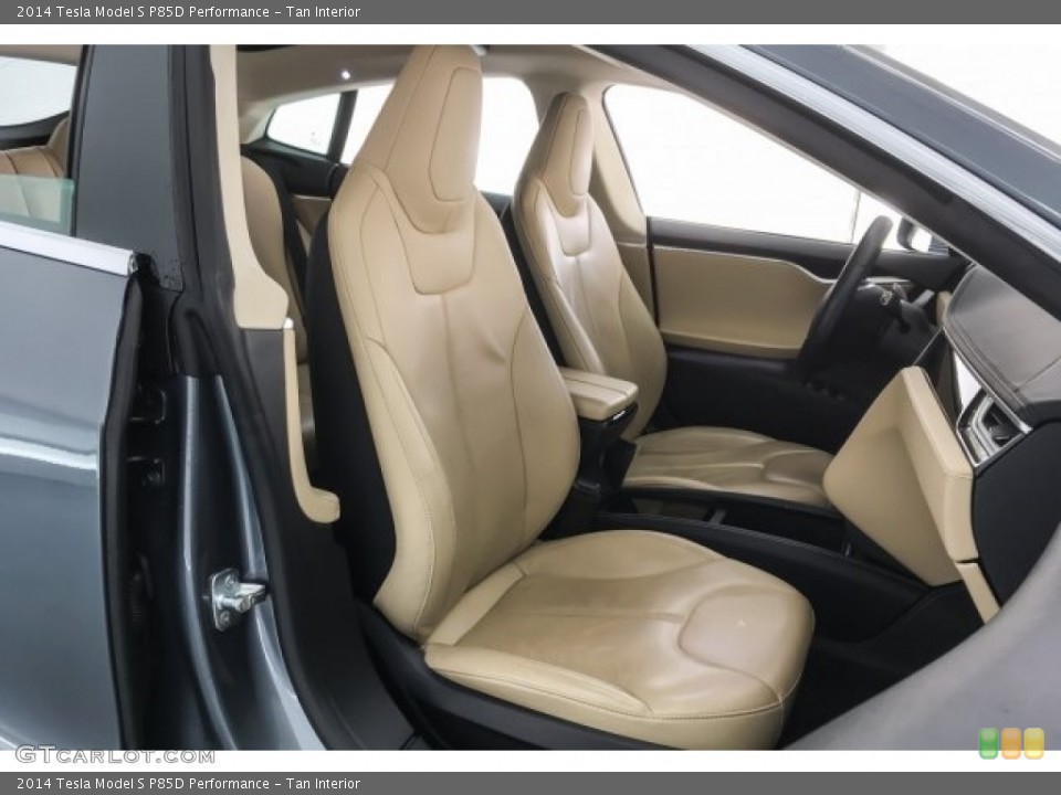 Tan 2014 Tesla Model S Interiors