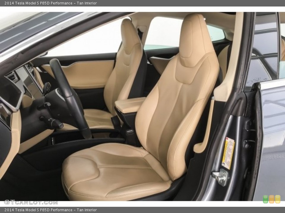 Tan Interior Photo for the 2014 Tesla Model S P85D Performance #126083454