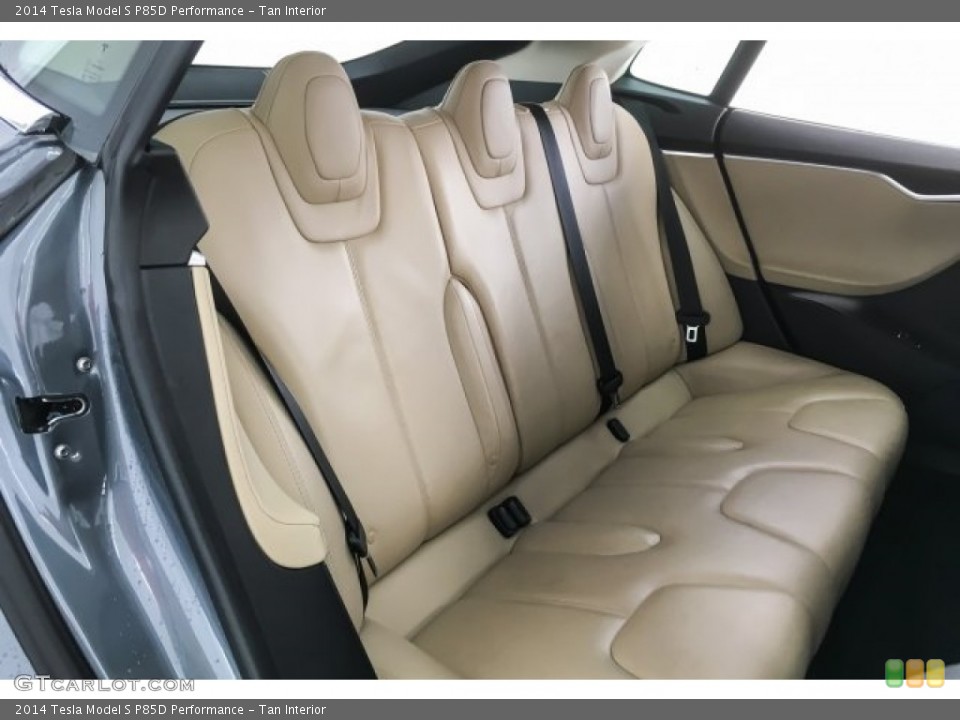 Tan Interior Rear Seat for the 2014 Tesla Model S P85D Performance #126083475