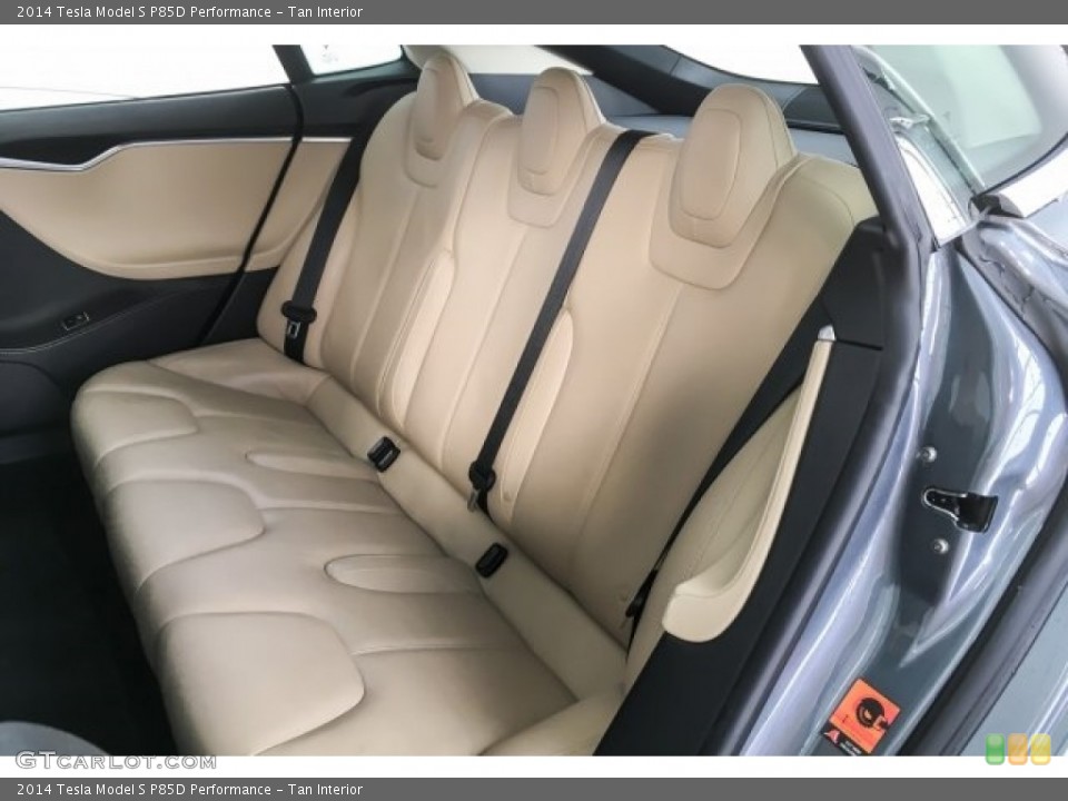 Tan Interior Rear Seat for the 2014 Tesla Model S P85D Performance #126083517