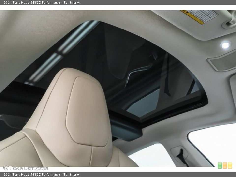 Tan Interior Sunroof for the 2014 Tesla Model S P85D Performance #126083747