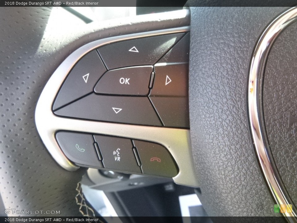 Red/Black Interior Controls for the 2018 Dodge Durango SRT AWD #126102947