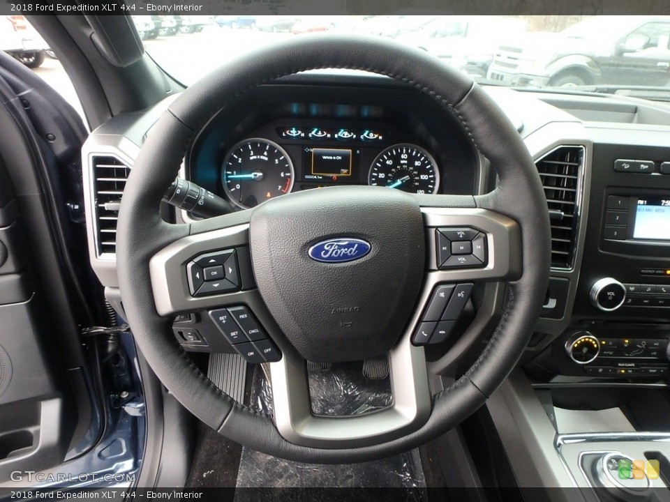 Ebony Interior Steering Wheel for the 2018 Ford Expedition XLT 4x4 #126103826
