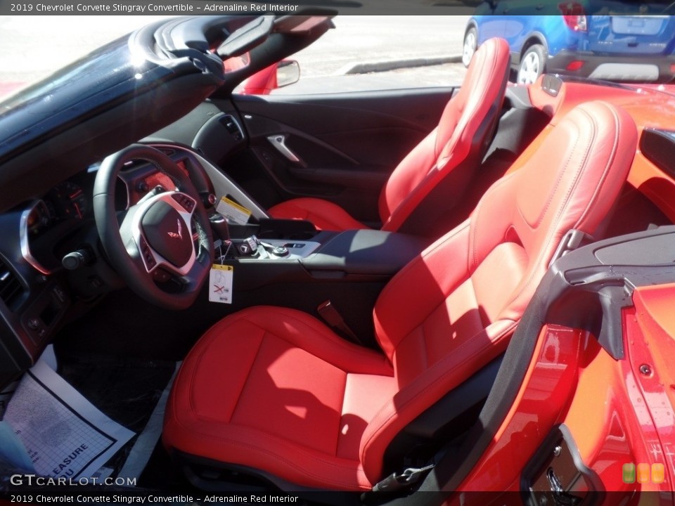 Adrenaline Red Interior Front Seat for the 2019 Chevrolet Corvette Stingray Convertible #126106508