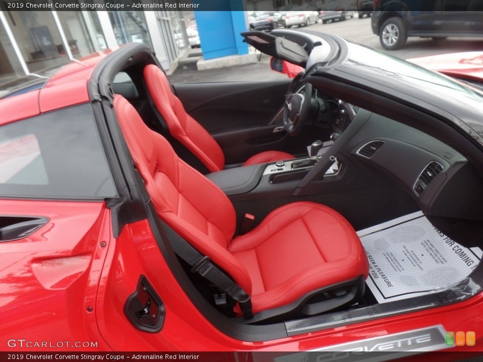 Adrenaline Red Interior Front Seat for the 2019 Chevrolet Corvette Stingray Coupe #126132608
