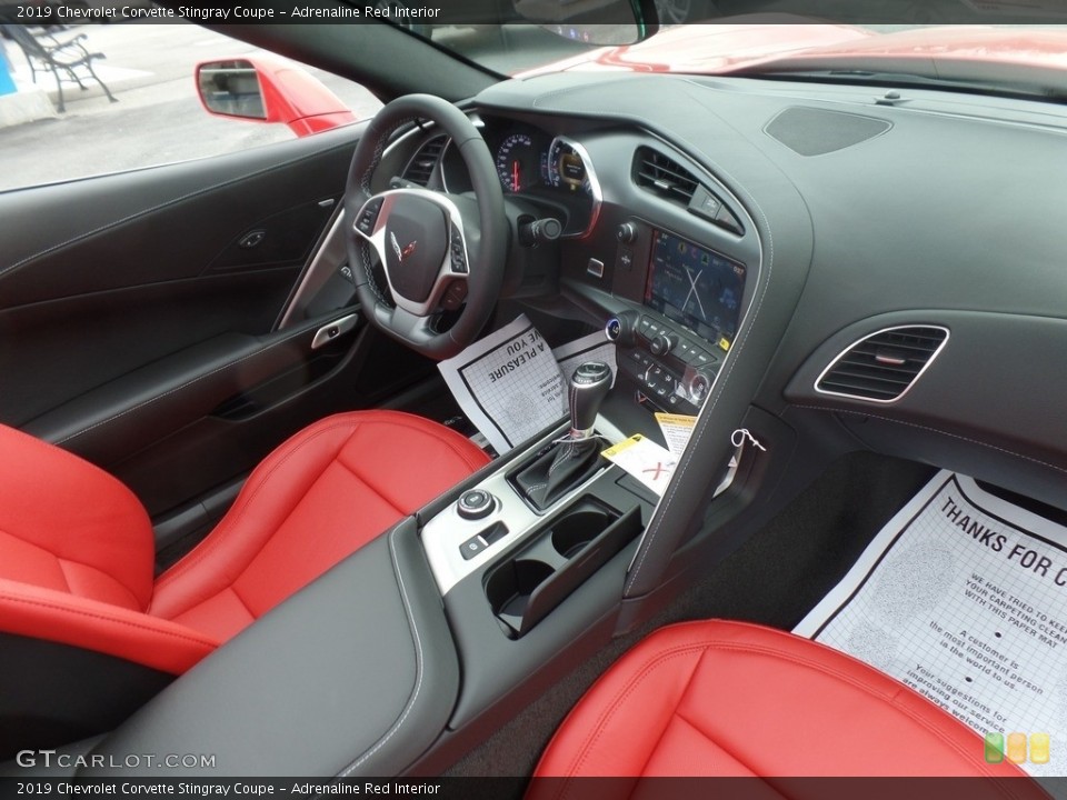 Adrenaline Red Interior Dashboard for the 2019 Chevrolet Corvette Stingray Coupe #126132668