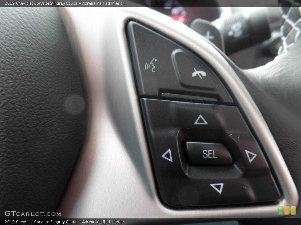 Adrenaline Red Interior Controls for the 2019 Chevrolet Corvette Stingray Coupe #126132912