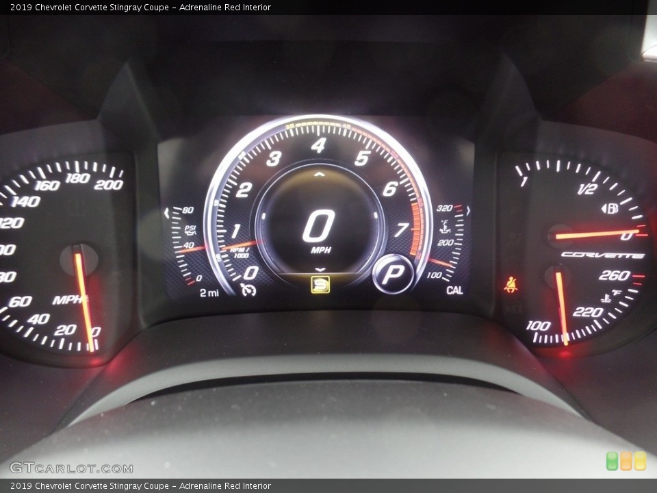 Adrenaline Red Interior Gauges for the 2019 Chevrolet Corvette Stingray Coupe #126132988