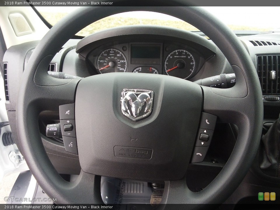 Black Interior Steering Wheel for the 2018 Ram ProMaster 3500 Cutaway Moving Van #126145683