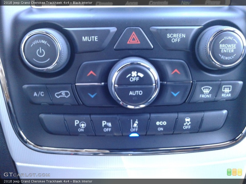 Black Interior Controls for the 2018 Jeep Grand Cherokee Trackhawk 4x4 #126169530