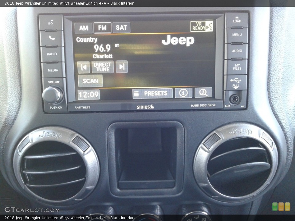 Black Interior Controls for the 2018 Jeep Wrangler Unlimited Willys Wheeler Edition 4x4 #126170472
