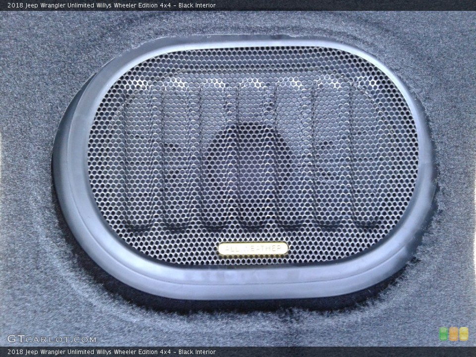 Black Interior Audio System for the 2018 Jeep Wrangler Unlimited Willys Wheeler Edition 4x4 #126170595