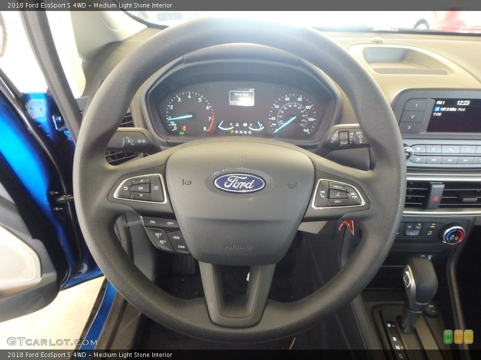 Medium Light Stone Interior Steering Wheel for the 2018 Ford EcoSport S 4WD #126171948