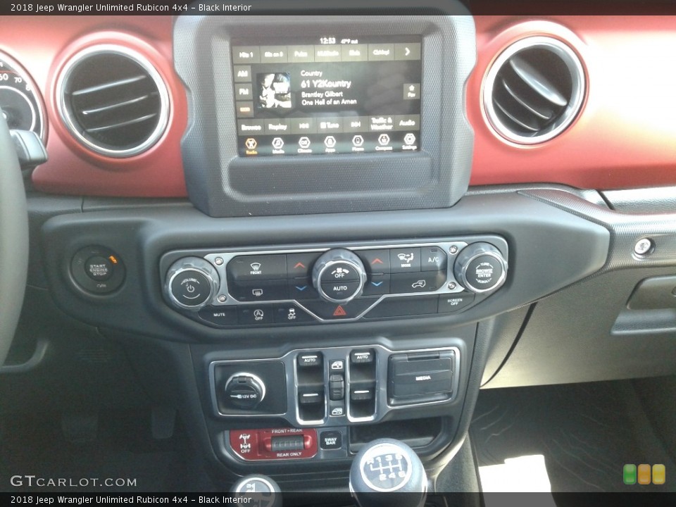 Black Interior Controls for the 2018 Jeep Wrangler Unlimited Rubicon 4x4 #126195407