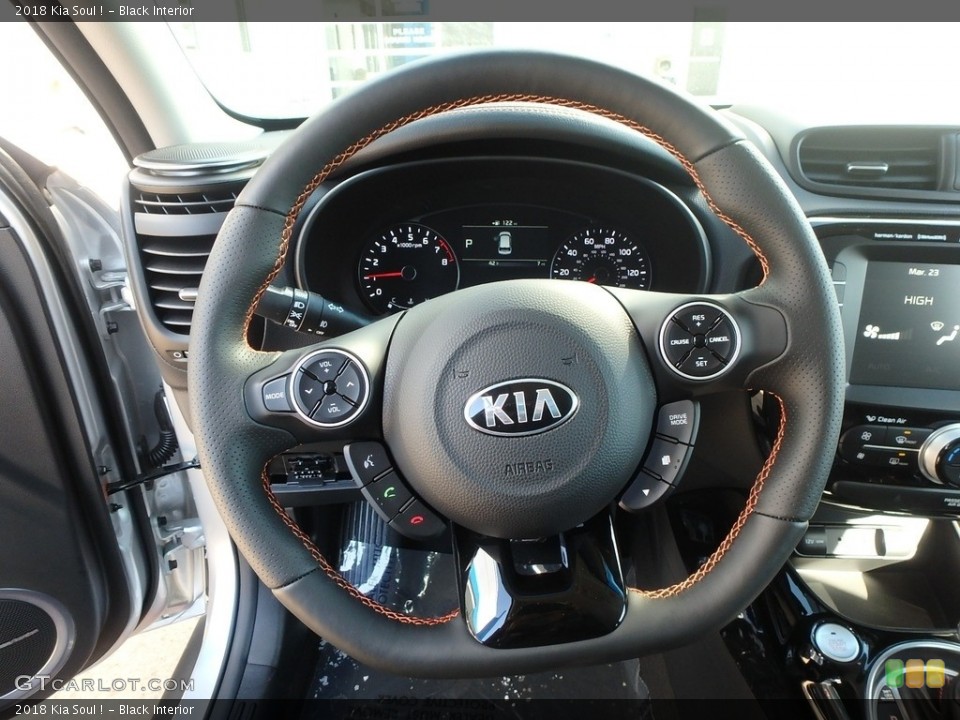 Black Interior Steering Wheel for the 2018 Kia Soul ! #126196211