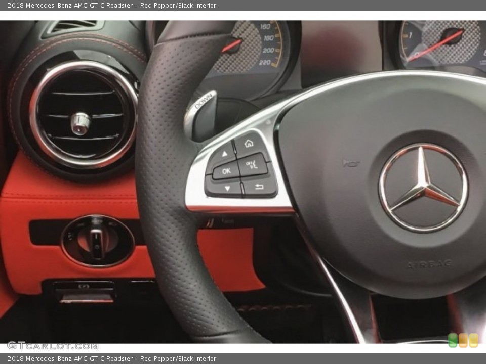Red Pepper/Black Interior Controls for the 2018 Mercedes-Benz AMG GT C Roadster #126196904