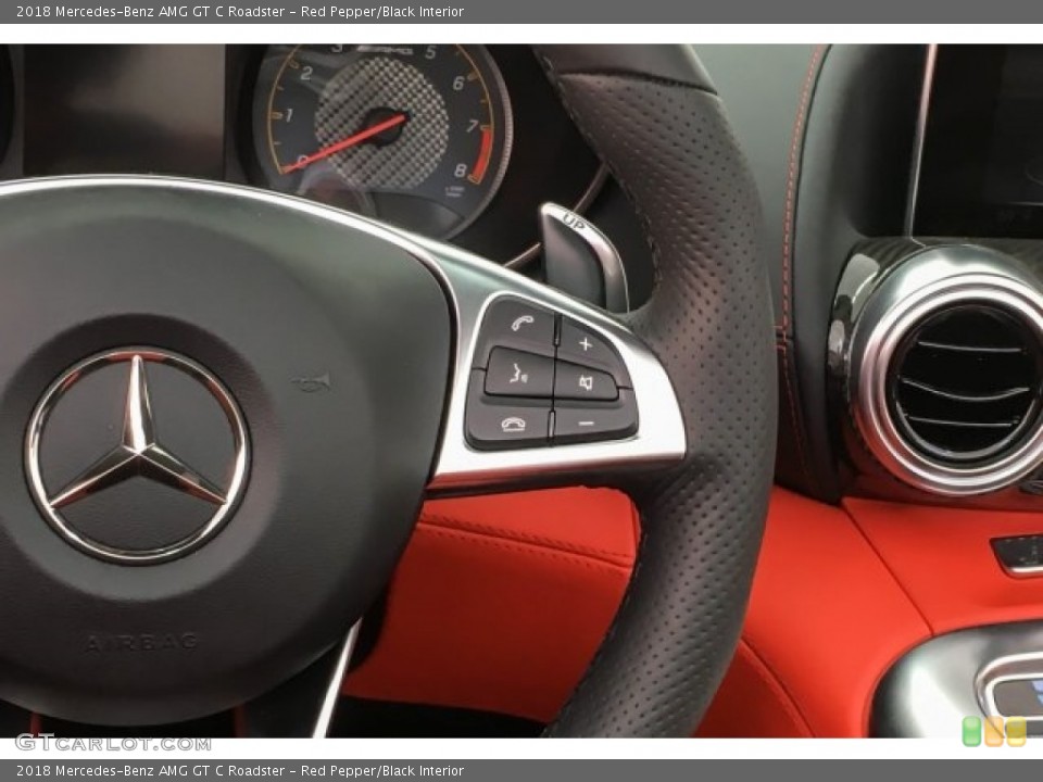 Red Pepper/Black Interior Controls for the 2018 Mercedes-Benz AMG GT C Roadster #126196925