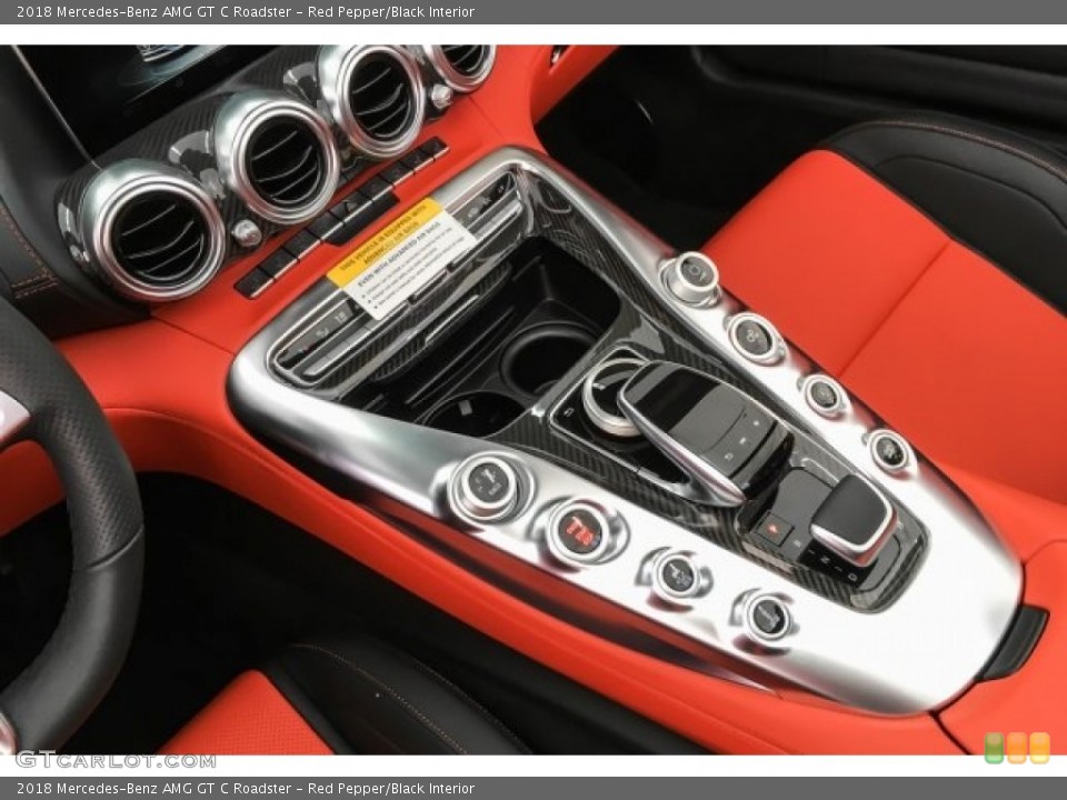 Red Pepper/Black Interior Controls for the 2018 Mercedes-Benz AMG GT C Roadster #126196958