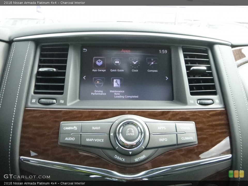 Charcoal Interior Controls for the 2018 Nissan Armada Platinum 4x4 #126231111