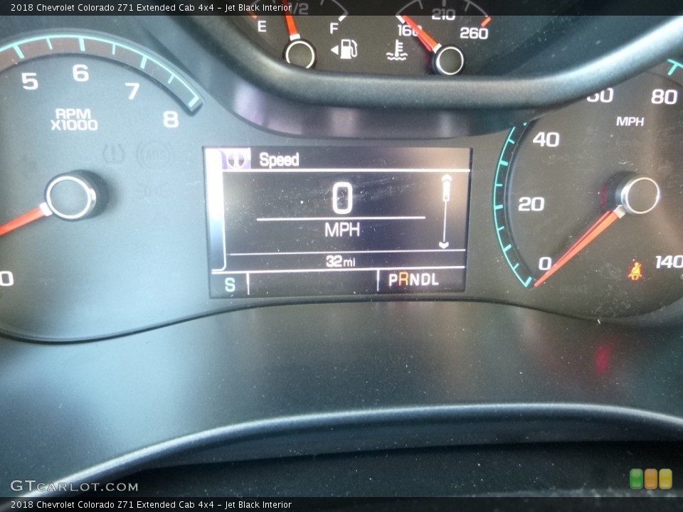 Jet Black Interior Gauges for the 2018 Chevrolet Colorado Z71 Extended Cab 4x4 #126235206