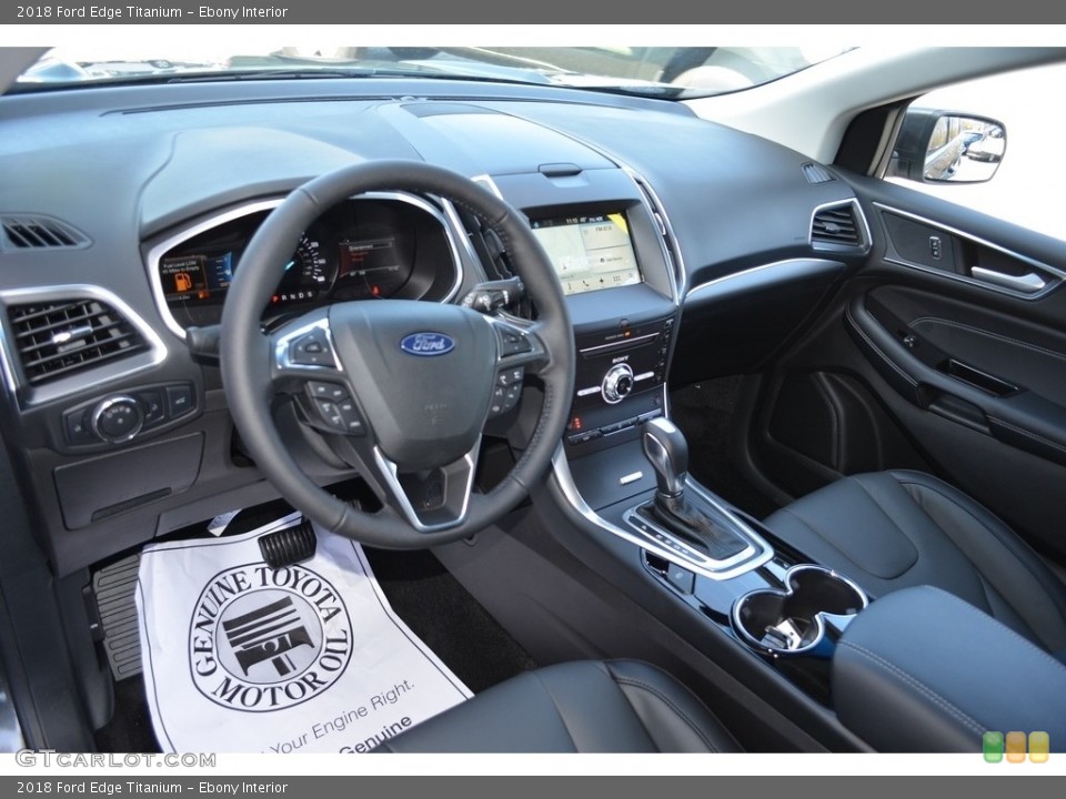 Ebony Interior Photo for the 2018 Ford Edge Titanium #126237936