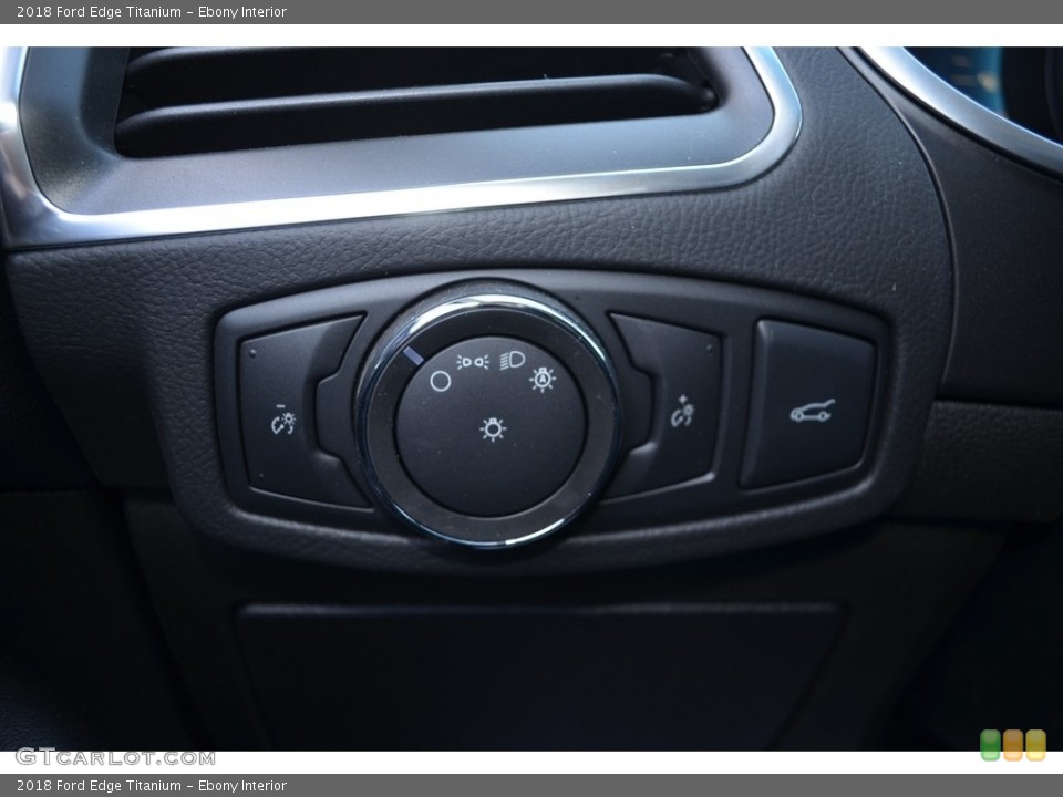 Ebony Interior Controls for the 2018 Ford Edge Titanium #126238161