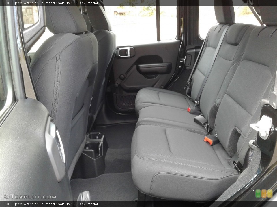 Black Interior Rear Seat for the 2018 Jeep Wrangler Unlimited Sport 4x4 #126239247